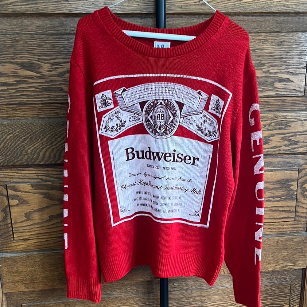 Junk Food Budweiser Sweater size M
